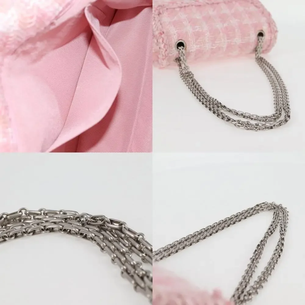 Chanel Tweed Chain Matelasse 23 Shoulder Bag Pink